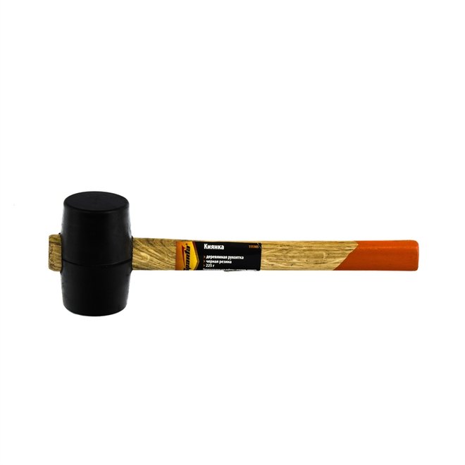 Киянка 225 гр, черная резина, обратная деревянная ручка, "SPARTA" /111305