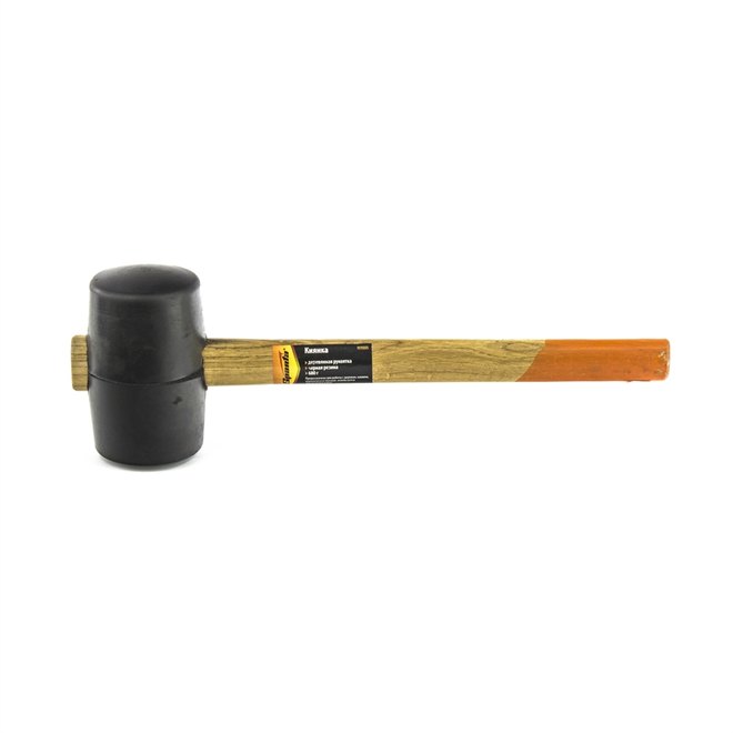 Киянка 680 гр, черная резина, обратная деревянная ручка, "SPARTA" /111555