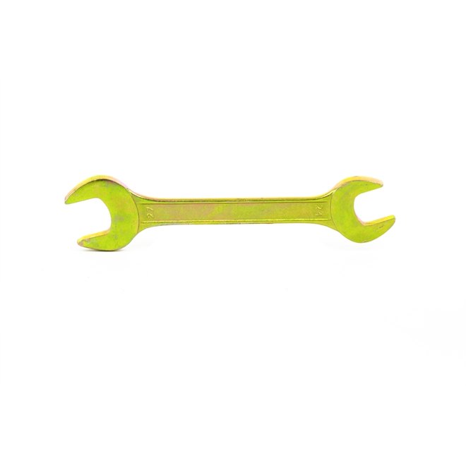Ключ рожковый, 24 х 27 мм, желтый цинк, "СИБРТЕХ" /14314