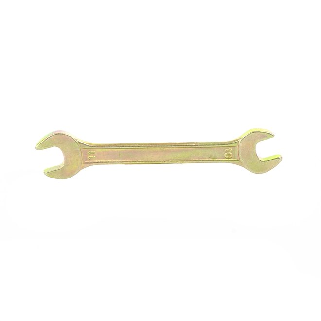 Ключ рожковый, 10 х 11 мм, желтый цинк, "СИБРТЕХ" /14304
