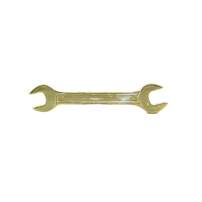 Ключ рожковый, 13 х 14 мм, желтый цинк, 