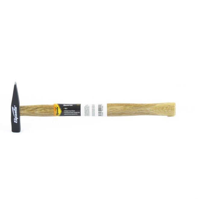 Молоток слесарный, 100 гр, квадратный боек, дерев. ручка, "SPARTA" /102025
