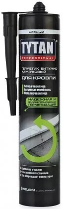 Герметик кровельный битумно-каучуковый, "TYTAN Professional", чёрный, 310 мл / 99963