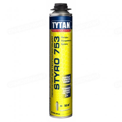 Клей для наружной теплоизоляции "TYTAN STYRO 753 GUN", 750мл / 77961