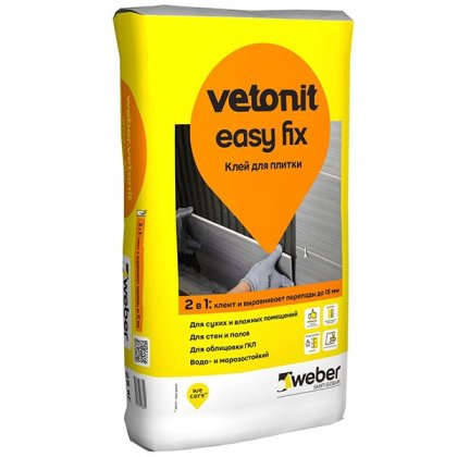 Клей для плитки и керамогранита Weber.Vetonit Easy Fix (25кг) (1001891)