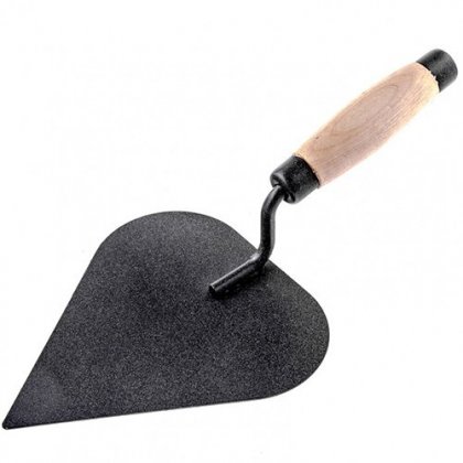 Кельма штукатура, 185 мм, "сердце", стальная, деревянная усиленная ручка, "СИБРТЕХ" /86224