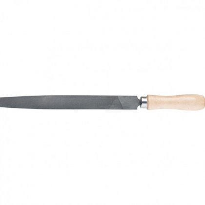 Напильник, 150 мм, плоский, деревянная ручка "СИБРТЕХ" /16223