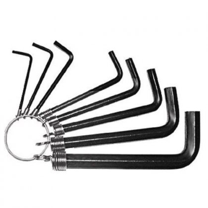 Ключи имбусовые, 1.5-6 мм, HEX, 8 шт., углеродистая сталь, короткие, /TW40008B