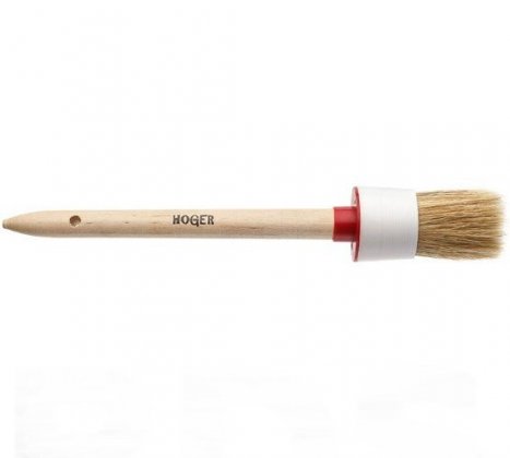 Кисть круглая, №20 (65мм), натуральная щетина, деревянная ручка, стандарт, 