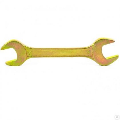 Ключ рожковый, 30 х 32 мм, желтый цинк, 