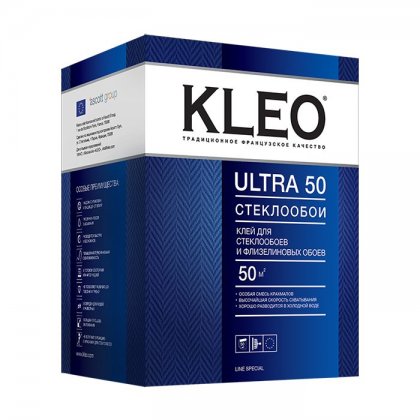 Клей для обоев "KLEO" ULTRA 50 стеклообоев и флизелиновых, 500 гр