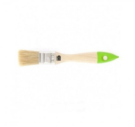 Кисть плоская, 1.0" (25 мм), натуральная щетина, деревянная ручка, Стандарт, "СИБРТЕХ" /82261